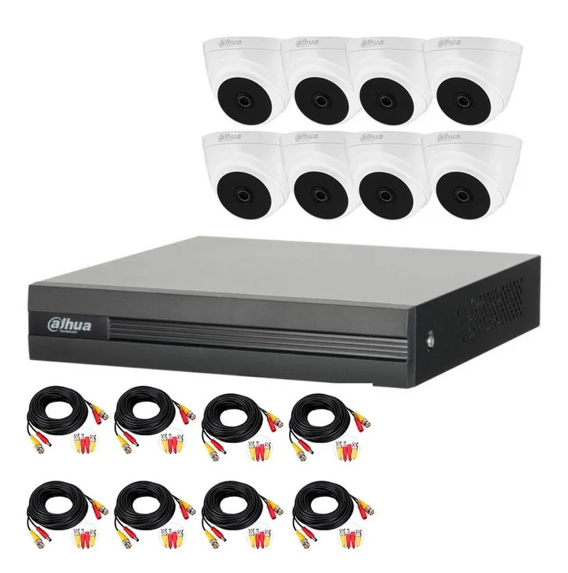 DH-KIT/XVR1B08-I-1T/8-T1A21N-0360B. KIT DAHUA 8CH HDCVI INCL. HDD 1TB